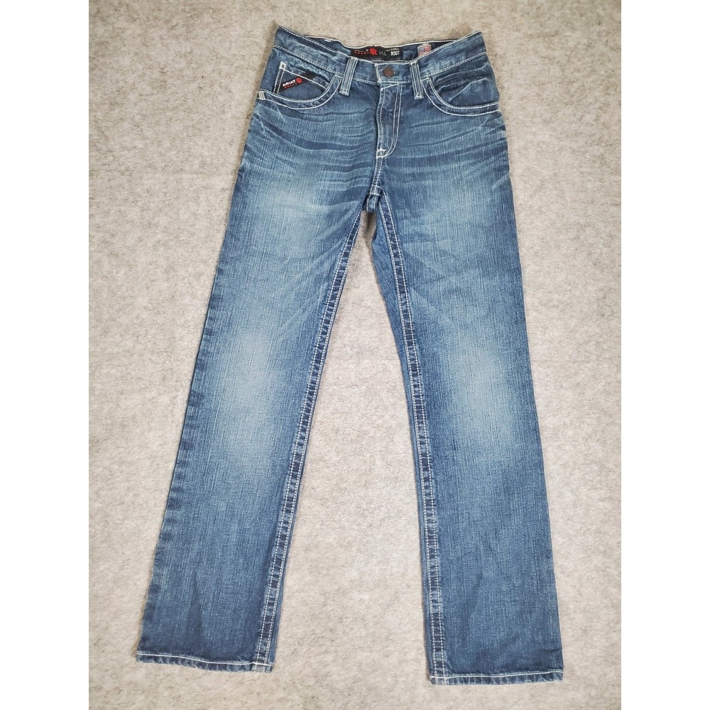 Ariat FR Jeans Mens M4 Relaxed Boot 29x34 Blue Denim Workwear West